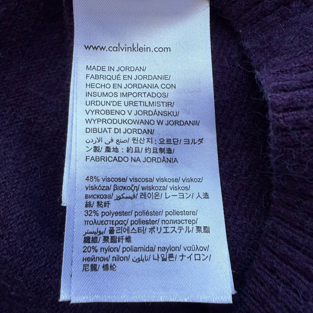Calvin Klein Jeans Deep Purple Turtleneck Sweater - Picture 7 of 7